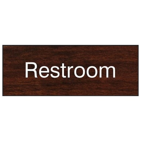 Accuform Restroom, Engraved Plastic, 3 in x 8 in PSG832WL